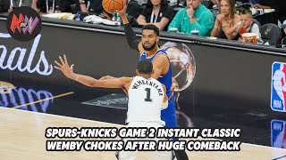 React: Wemby chokes as Knicks take commanding 2-0 lead over Spurs