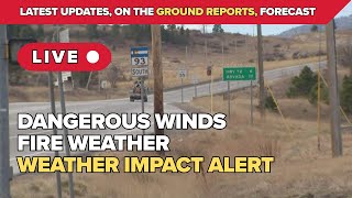 Bone dry fire conditions, 100+ mph winds | Weather Impact Alert | LIVE UPDATES