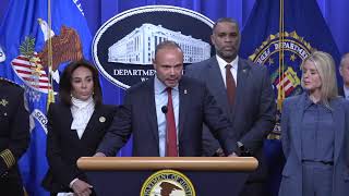 Attorney General Bondi, FBI Director Patel Announce Arrest in January 6 Pipe Bomb Case