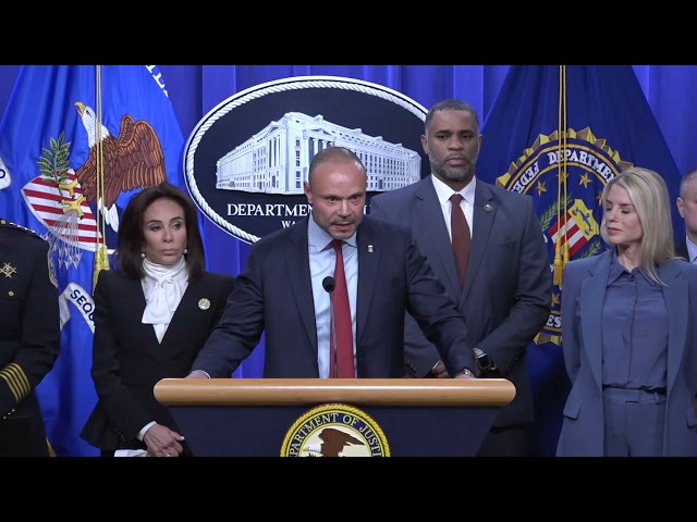 Watch Attorney General Bondi, FBI Director Patel Announce Arrest in January 6 Pipe Bomb Case on YouTube.