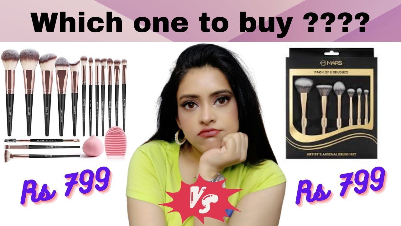 Mars brush set vs Maange brush set 2 brush sets of same price Rs 799