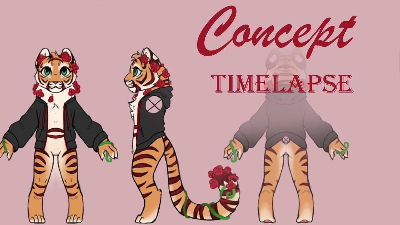 Rose: Character concept and refsheet timelapse