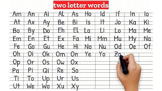 two letter words  | 2 letter words A to Z | two letter words in english . #LearnWords #KidsLearning