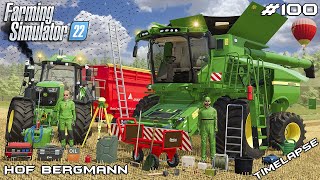 HARVESTING WINTER OATS WITH JOHN DEEREs | Hof Bergmann | Farming Simulator 22 | Episode 100