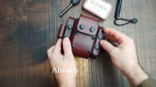 WOLF SURVIVAL POUCH - Wolf Wind Leatherworks