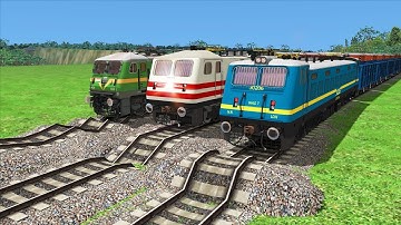 3 TRAINS RUNNING ON RISKY RAILWAY TRACKS | Most Dangerous Railroad Tracks | Train Simulator 2022