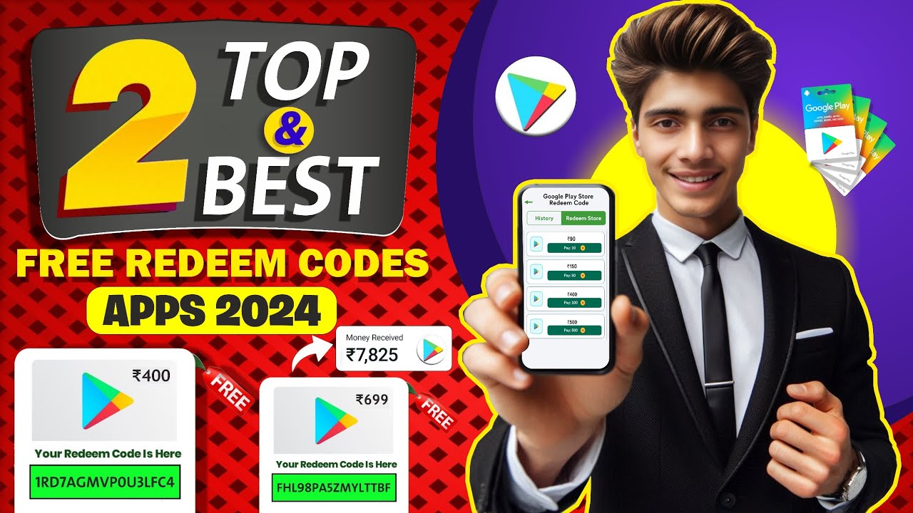 TOP 2 BEST FREE REDEEM CODES APP | FREE GOOGLE PLAY STORE REDEEM CODES ...