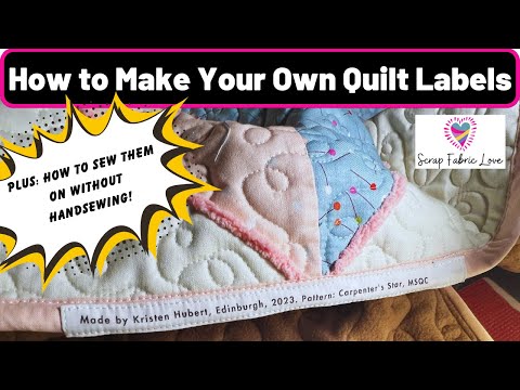  Handmade With Love - Cute, Personalized Quilt Label