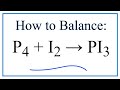 Balancing Chemical Reactions