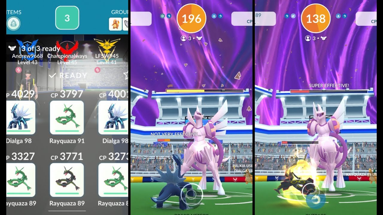 Origin Forme Palkia Trio Raid in Pokémon GO on 25 February 2024 ...
