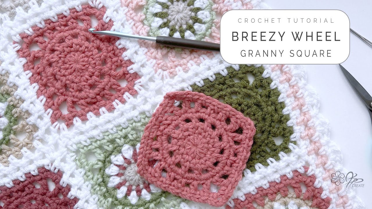 The Breezy Wheel Square | A Simple 6-Round Crochet Square Tutorial ...