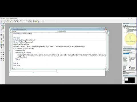 Visual basic 6.0 | Payroll Project ' frmBranchDetails load company name in combobox' | CodeLearning