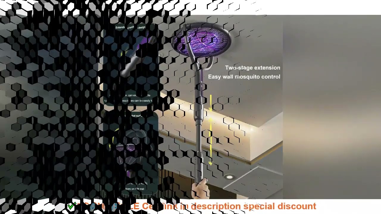 Rotating Head Bug Zapper Racket Rechargeable Electric Fly Swatter Fly Killer and Mosquito Trap Lamp