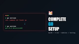 Complete Go Setup on Mac (2026) — Install, Modules, Testing & Build