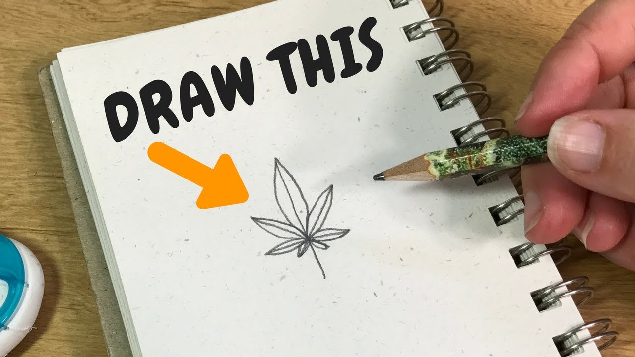 The Easiest Way to Draw a Pot Leaf - YouTube