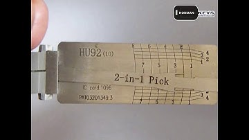 Demo operation video of Lishi tool HU92(10)  2-in-1 Auto Pick and Decoder - Zhiqin Lee