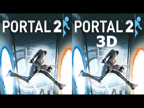Portal 2 3D video 1 SBS VR box google cardboard