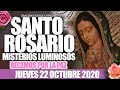 SANTO ROSARIO de Hoy Jueves 22 de Octubre de 2020 MISTERIOS LUMINOSOS//VIRGEN MARÍA DE GUADALUPE