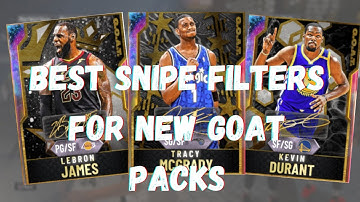 BEST SNIPE FILTERS FOR GOAT PACKS!! MAKE FAST, EASY MT FROM GUARANTEED OPAL PACKS! NBA 2K20