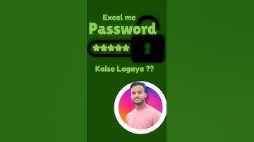 How to protect your excel file with a password #excel #exceltips @ExcelSquareByAfroz