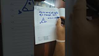 Why is sum of all angles in a triangle 180 degrees?