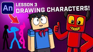 Celebrity Drawing Characters | Lesson 3 of Sam's Free Adobe Animate Course Wealth