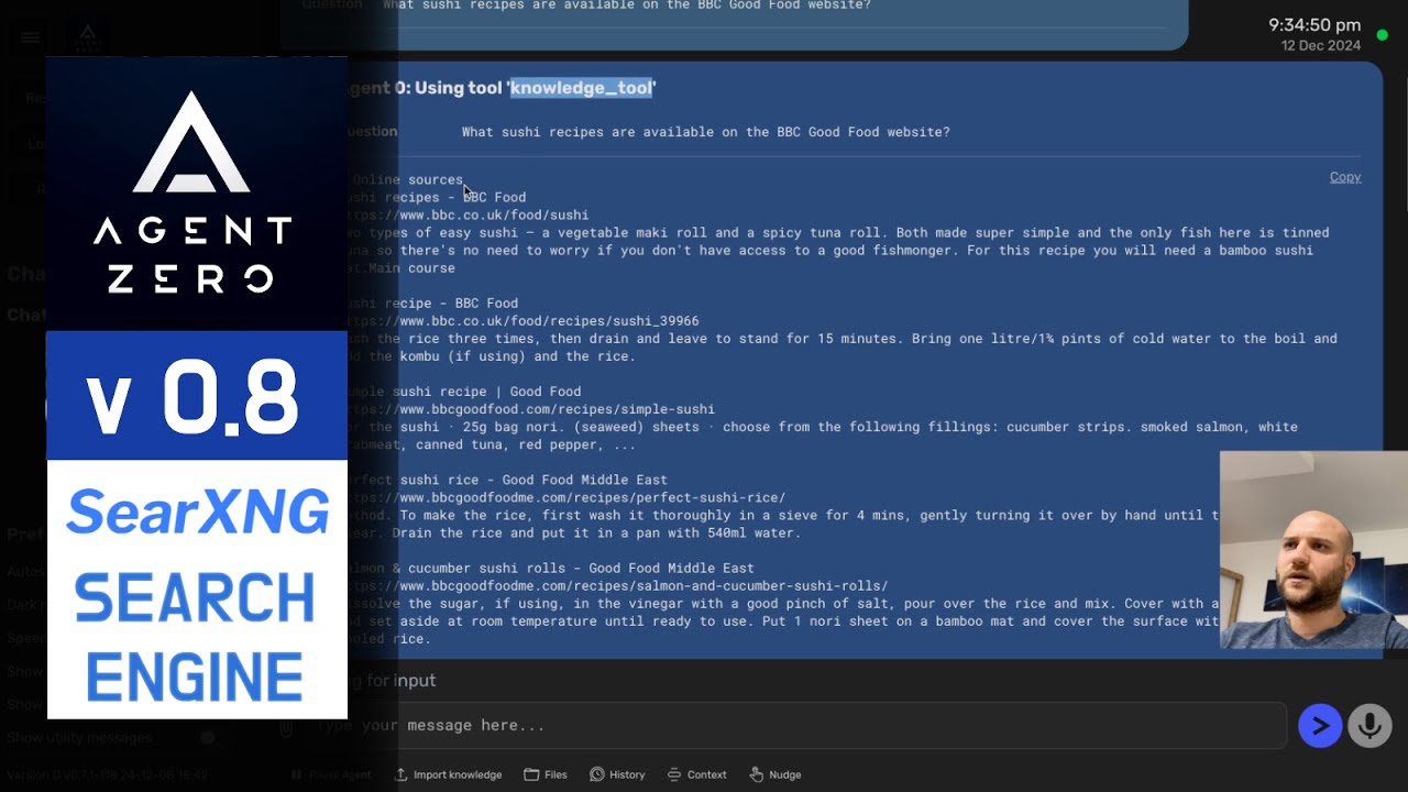 Agent Zero 🤖 v0.8 - SearXNG Search Engine - YouTube