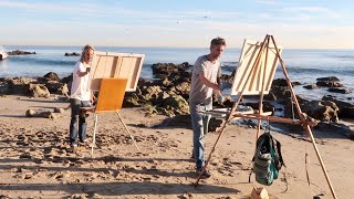 LARGER WITH TIME LIMIT plein air OIL PAINTING coastal california