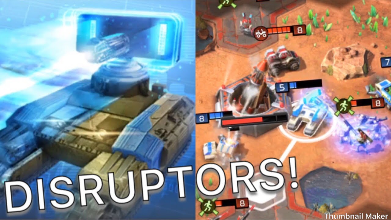 Command and Conquer: Rivals POWERFUL ZONING WITH DISRUPTOR + MLRS COMBO ...