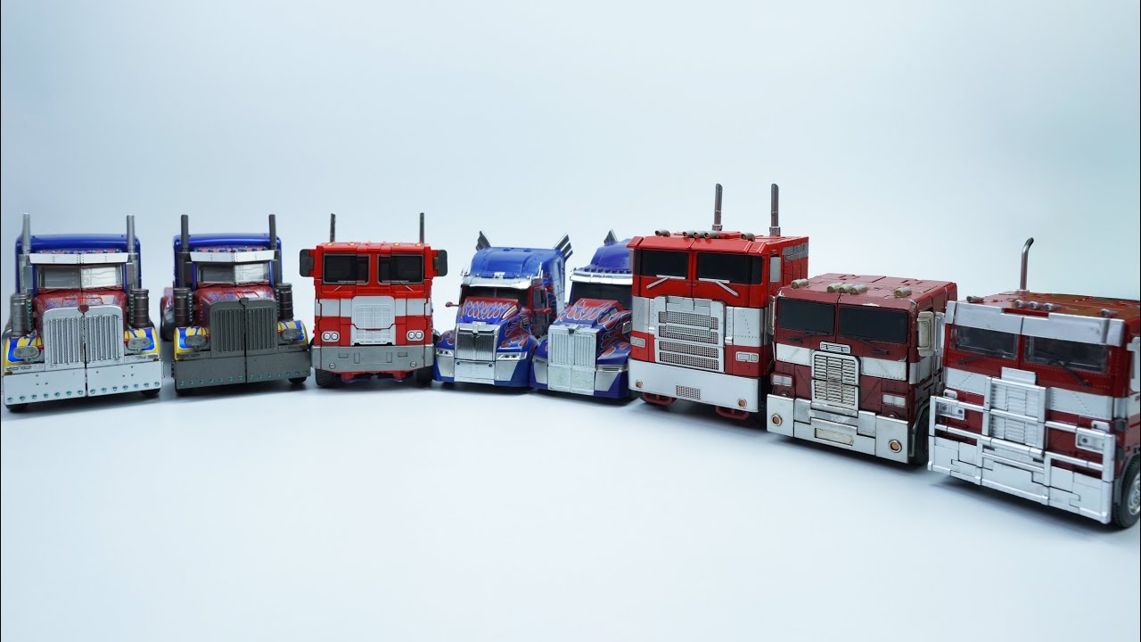 Optimus Prime DLX Scale Trucks Lineup Transformers Movies 1-7