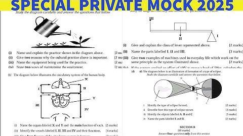 BECE Integrated Science 2025 Private Mock Objectives and Essay with Answers