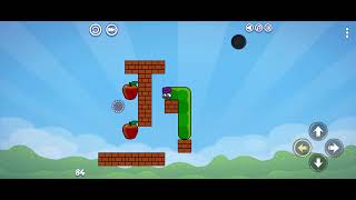 apple worm mobile gameplay level 84