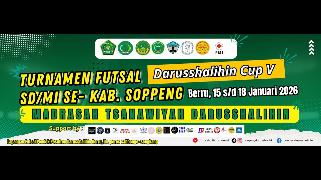 🔴 LIVE ❗️PEMBUKAAN DARUSSHALIHIN CUP V ANTAR SD/MI SE-KAB SOPPENG