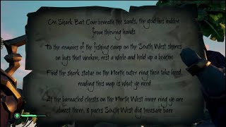 Shark Bait Cove Riddlesouth West Fishing Camp, North Shark Statue, Barnacled Chests Sea Of Thieves