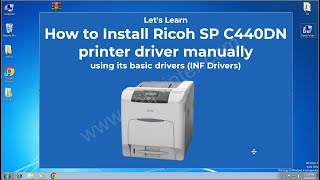 How to Install Ricoh SP C440DN Printer Driver Manually on Windows 11, 10, 8, 7, Vista, XP