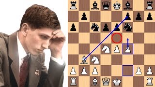 Bobby Fischer wins with the Fischer-Sozin Attack in 17 moves