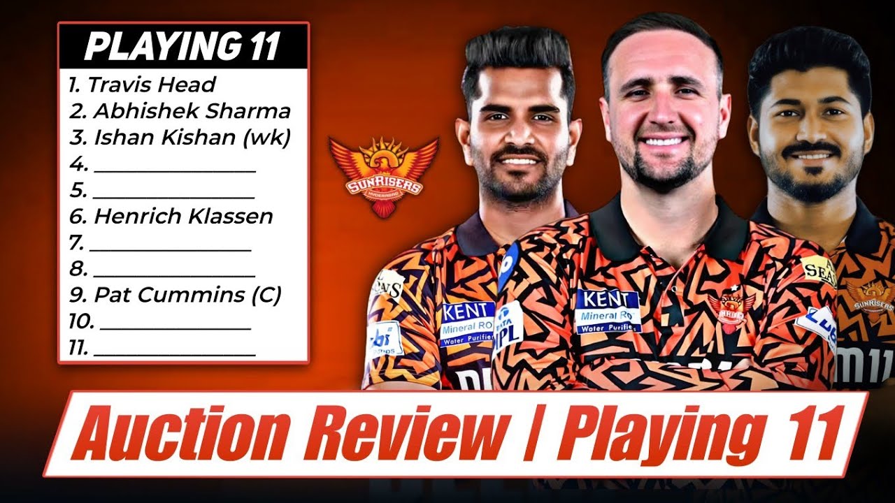 SRH Strongest Playing 11 & Auction Review 🔥 | Srh Probable Playing 11 Ipl 2026, Sunrisers Hyderabad