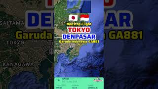 Tokyo to Denpasar Bali Flight Route with Garuda Indonesia GA881 Tokyo to Denpasar Bali Flight Route with Garuda Indonesia GA881