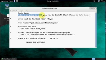 How to install flash player in kali linux....