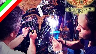 Assemblaggio del motore EVO Harley Davidson tutorial - ep9 Roma Custom Bike