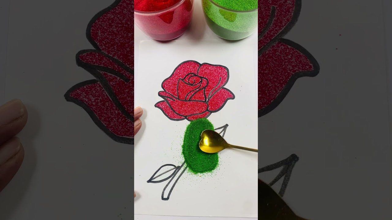 SandPainting Red Rose | 