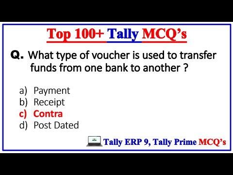 Tally MCQ | Top 100+ Tally Mcq Questions and Answers | Accounts MCQ