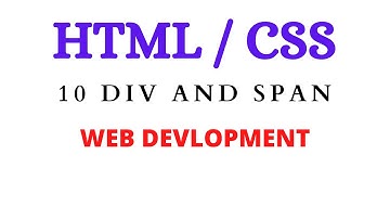 10 HTML Div and Span | inline and Block Element (Somali)