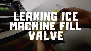 Manitowoc Ice Machine Leak Bad Fill Valve Repaired  Hvac Vlog