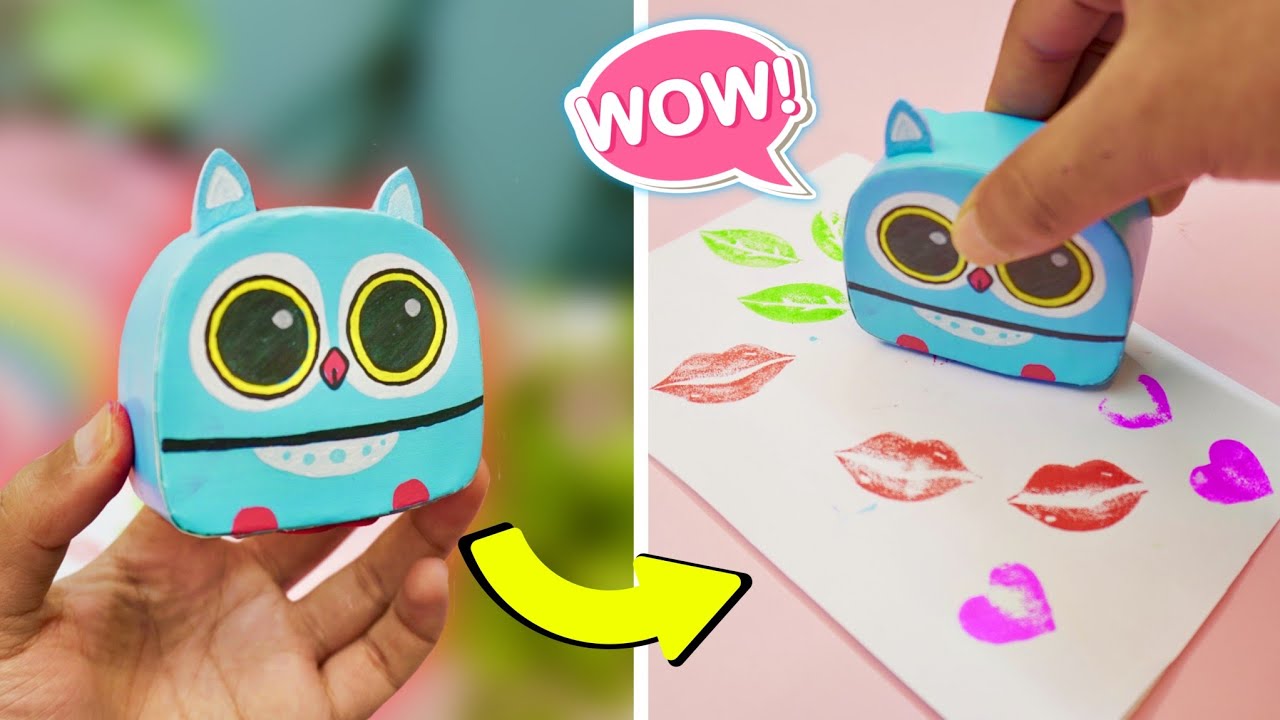 DIY Custom Stamps Using Cardboard and Foam Sheets | Easy Craft Tutorial