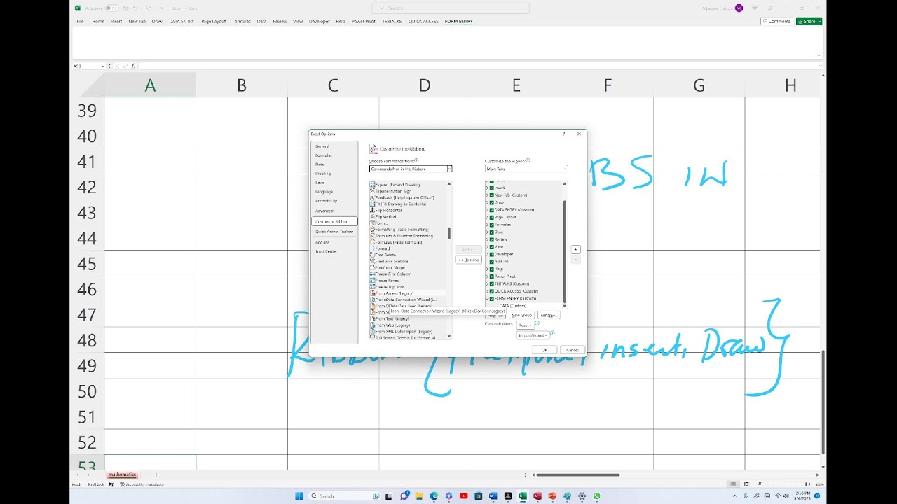 Understanding the Excel RIBBON and TABS