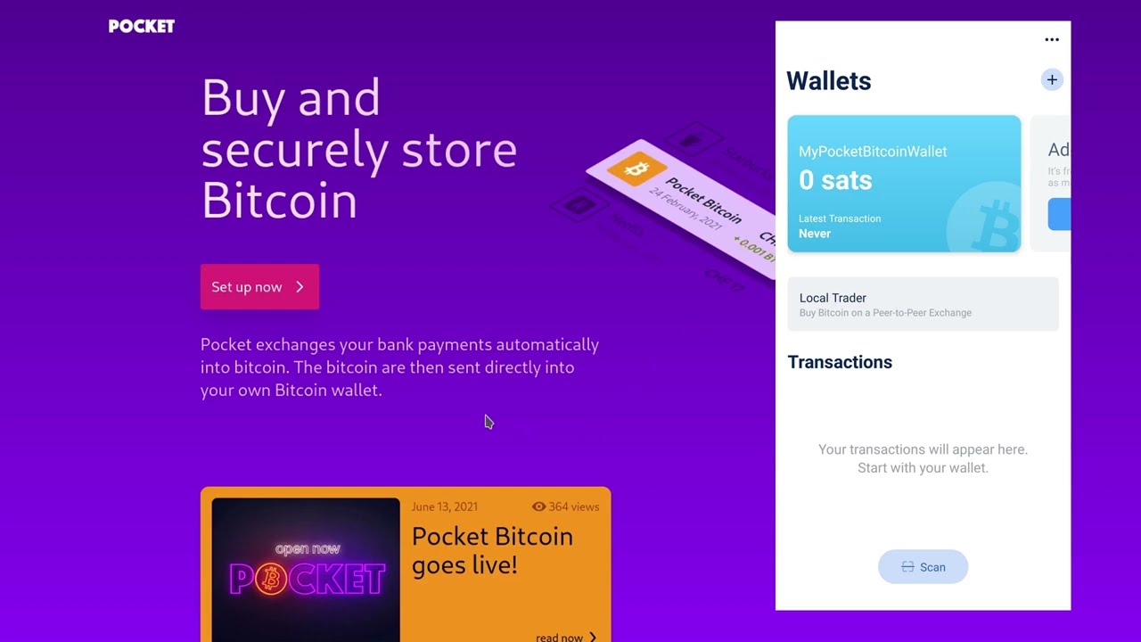 BlueWallet with Pocket Bitcoin