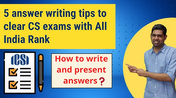 How to write answers in CS exams|5 Answer writing tips|CS Executive|CS Professional | CS exams
