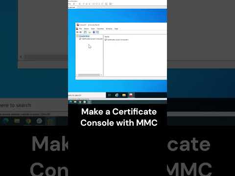 Make a Cetificate Console with Microsoft Management Console MMC #shorts