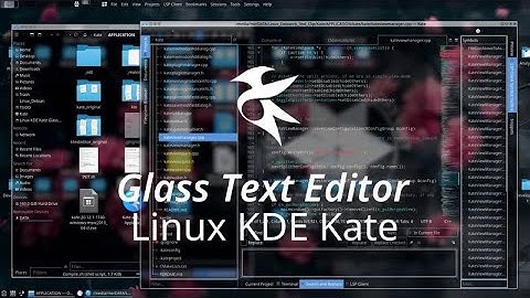 Linux KDE QT Text Editor (Kate Glass MOD) V1.2